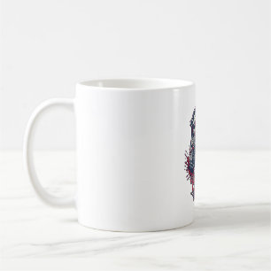Patriotic 1776 Off Road Skull Monster Truck Heavy Coffee Mug