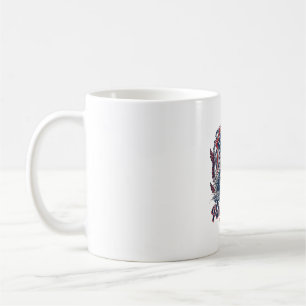 Patriotic 1776 Off Road Skull Monster Truck Heavy Coffee Mug