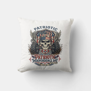Patriotic 1776 Off Road Skull Monster Truck Heavy Cushion