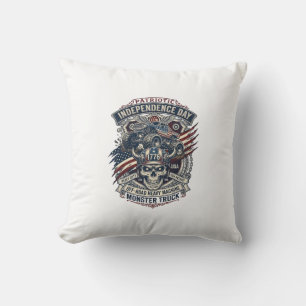 Patriotic 1776 Off Road Skull Monster Truck Heavy Cushion