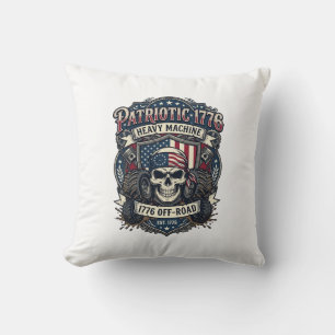 Patriotic 1776 Off Road Skull Monster Truck Heavy Cushion