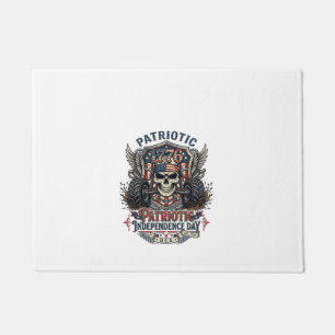Patriotic 1776 Off Road Skull Monster Truck Heavy Doormat