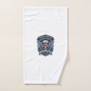 Patriotic 1776 Off Road Skull Monster Truck Heavy Hand Towel