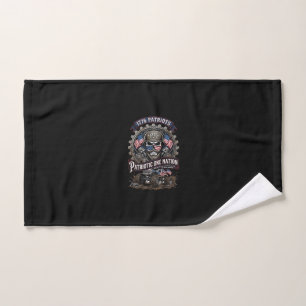 Patriotic 1776 Off Road Skull Monster Truck Heavy Hand Towel