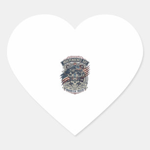 Patriotic 1776 Off Road Skull Monster Truck Heavy Heart Sticker