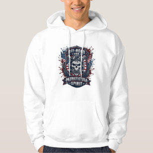 Patriotic 1776 Off Road Skull Monster Truck Heavy Hoodie