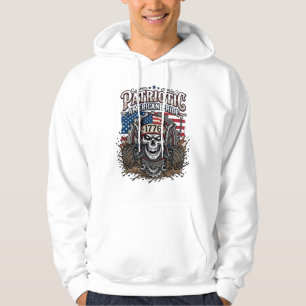 Patriotic 1776 Off Road Skull Monster Truck Heavy Hoodie