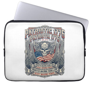 Patriotic 1776 Off Road Skull Monster Truck Heavy  Laptop Sleeve