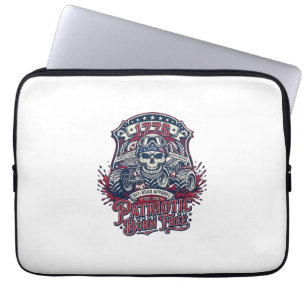 Patriotic 1776 Off Road Skull Monster Truck Heavy  Laptop Sleeve