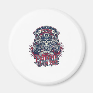 Patriotic 1776 Off Road Skull Monster Truck Heavy Magnet