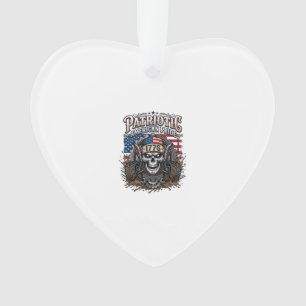 Patriotic 1776 Off Road Skull Monster Truck Heavy  Ornament