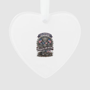 Patriotic 1776 Off Road Skull Monster Truck Heavy  Ornament