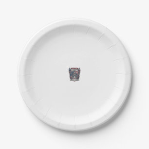 Patriotic 1776 Off Road Skull Monster Truck Heavy  Paper Plate