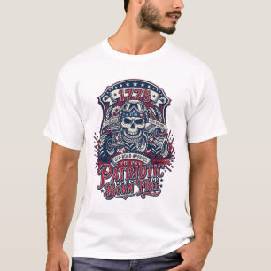Patriotic 1776 Off Road Skull Monster Truck Heavy T-Shirt