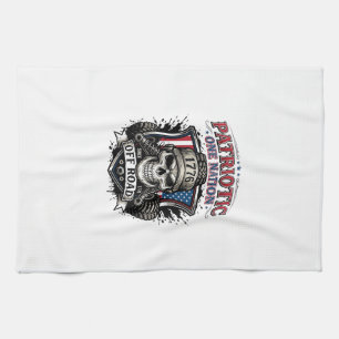 Patriotic 1776 Off Road Skull Monster Truck Heavy Tea Towel