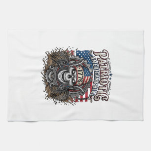 Patriotic 1776 Off Road Skull Monster Truck Heavy Tea Towel