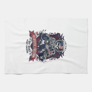 Patriotic 1776 Off Road Skull Monster Truck Heavy Tea Towel