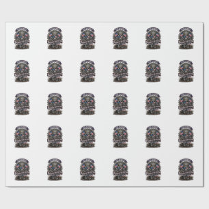 Patriotic 1776 Off Road Skull Monster Truck Heavy  Wrapping Paper