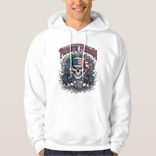 Patriotic 1776 Off Road Skull Monster Truck Hoodie