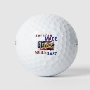 Patriotic 1962 60th Birthday Golf Balls