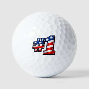 Patriotic #1 Flag Design Golf Balls