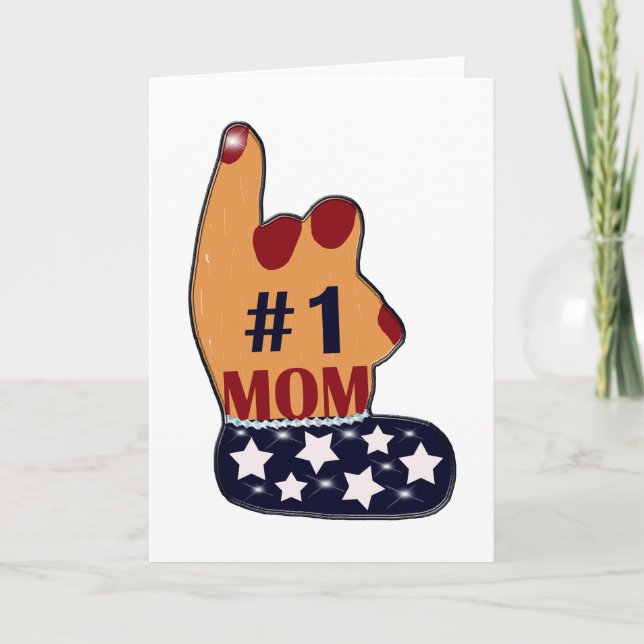 Patriotic #1 Mum Card (Front)