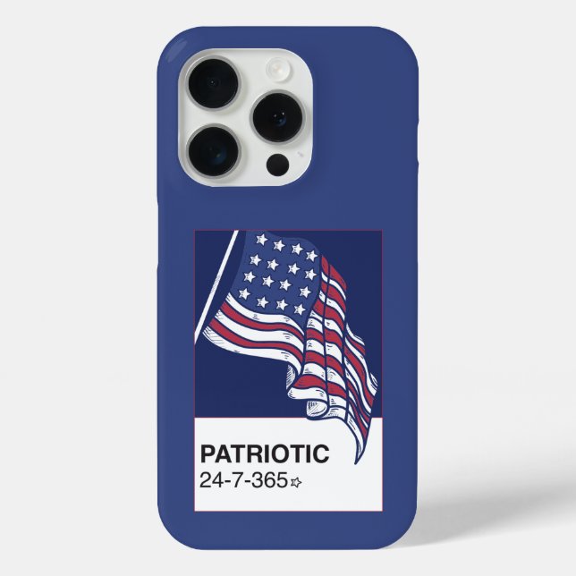 Patriotic 24/7/365 Case-Mate iPhone case (Back)