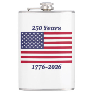 Patriotic 250 Years 1776-2026 Hip Flask