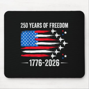 Patriotic 250 years of freedom fighter jet 250th mouse mat
