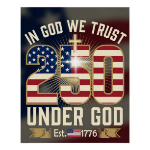Patriotic 250th Anniversary Design Poster
