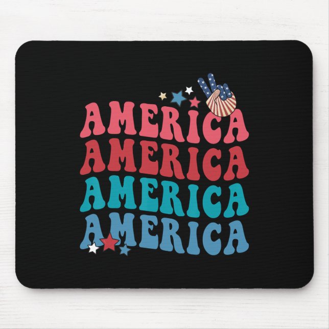 Patriotic 4th Fourth Of July Independence Day  Mouse Mat (Front)