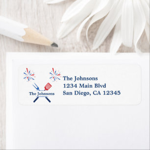 Patriotic 4th of July America 250th Return Address