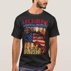 Patriotic 4th Of July American fishing Independenc T-Shirt