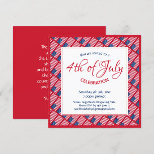 Patriotic 4TH OF JULY American Flag Party Invitation