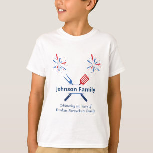 Patriotic 4th of July BBQ Cookout America 250th T-Shirt