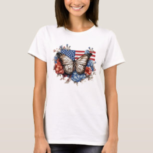 Patriotic 4th Of July Butterfly Woman's T-Shirt