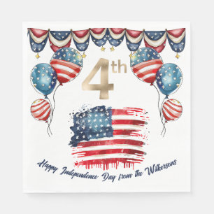 Patriotic 4th of July Celebration Napkin