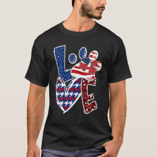 Patriotic 4Th Of July Funny American Flag USA Love T-Shirt