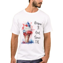 Patriotic 4th of July Ice Cream T-Shirt