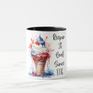 Patriotic 4th of July Ice Cream T-Shirt Mug