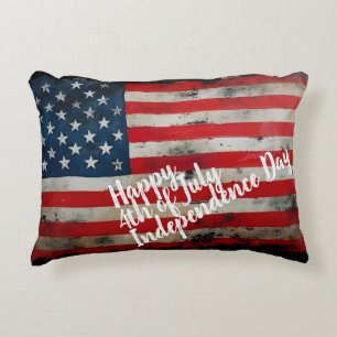Patriotic 4th of July Independence Day Art Decorative Cushion
