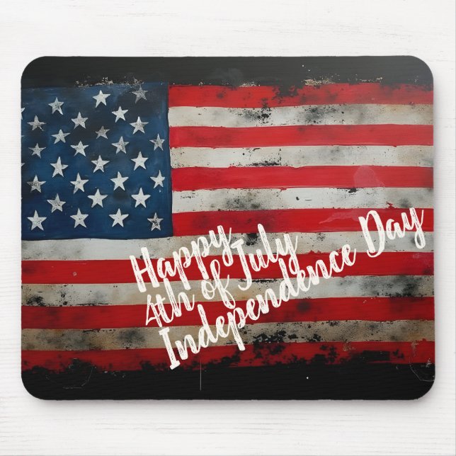 Patriotic 4th of July Independence Day Art Mouse Mat (Front)