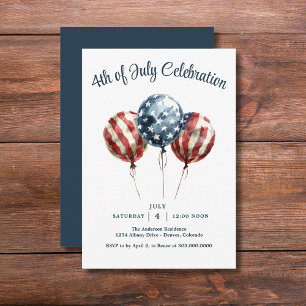 Patriotic 4th of July Party Save The Date