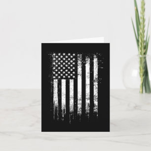Patriotic 4th of July Pocket White American Flag Card