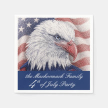 Patriotic 4th of July Red White Blue Eagle Party