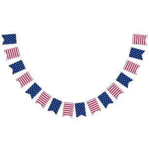 Patriotic 4th of July Red White Blue Party Banner