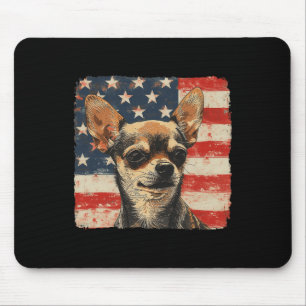 Patriotic 4th Of July Shirt Chihuahua Dog Men Wome Mouse Mat