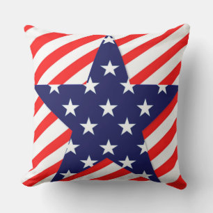 Patriotic, 4th of July, Star Design Outdoor Cushion