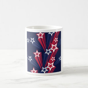 Patriotic 4th of July Stars Red White And Blue  Coffee Mug