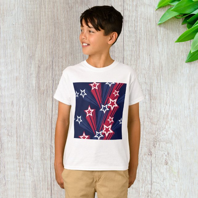 Patriotic 4th of July Stars Red White And Blue  T-Shirt (Creator Uploaded)